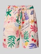 Regular fit korte broek met plooien