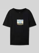 T-shirt met labelprint, model 'TAVIRA'