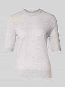 Gebreid shirt van wol met ronde hals