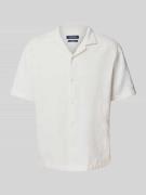 Regular fit vrijetijdsoverhemd van katoenmix met linnen