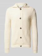 Cardigan met ajourpatroon, model 'Crochet'