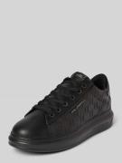 Leren sneakers met labelapplicatie, model 'KAPRI'