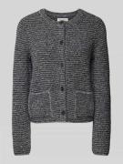 Slim fit cardigan van gemêleerde katoenmix