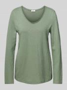 Regular fit shirt met lange mouwen van slubgaren van puur katoen met r...