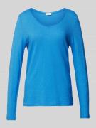 Regular fit shirt met lange mouwen van slubgaren van puur katoen met r...