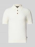 Slim fit poloshirt met korte knoopsluiting, model 'Heritage'