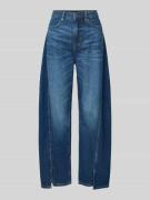 Wide leg jeans met steekzakken, model 'BALOON SPLIT'