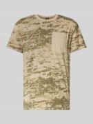 T-shirt met ronde hals en borstzak