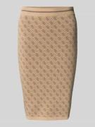 Knielange rok met ribboorden, model 'LISE'