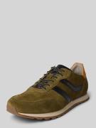 Sneakers van echt leer met logoprint, model Ivar'