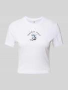 Slim fit T-shirt van puur katoen, model 'KARINA'
