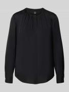 Slim fit blouse van een zijdemix, model 'Banorah'