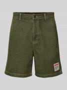 Korte baggy fit jeans met labelpatch, model 'UZATOWN'