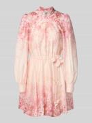 Cocktailjurk met linnen, model 'Marianne'