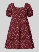 Vrijetijdsjurk in A-lijn met korte mouwen, model 'HILLARY'