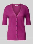 Slim fit cardigan van een mix van modal en katoen