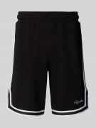 Relaxed fit sweatshorts met structuurmotief, model 'Barkan'