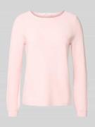 Regular fit shirt met lange mouwen van puur katoen in gebreide look