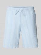 Korte regular fit broek met elastische band, model 'JAIDEN'