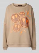 Relaxed fit sweatshirt met motiefprint