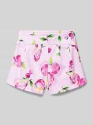 Regular fit bermuda met bandplooien