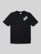 Regular fit T-shirt van puur katoen met logoprint