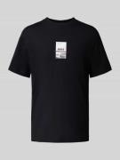 Regular fit T-shirt van katoenmix