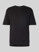 T-shirt met logostitching, model 'SUPIMA'
