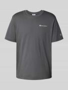 T-shirt met logostitchings en ronde hals