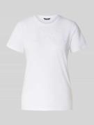T-shirt met labeldetail, model 'KATLIN'