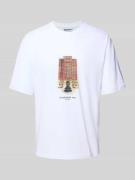 T-shirt met labelprint