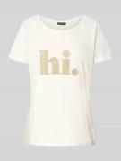 T-shirt met strass-steentjes en ronde hals