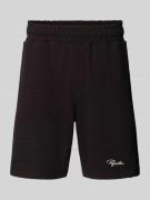 Regular fit sweatshorts met logostitching, model 'Signar'