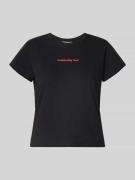 T-shirt met statementprint en ronde hals