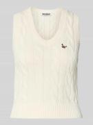 Spencer met kabelpatroon en V-hals