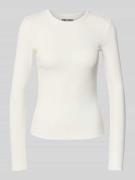 Shirt met lange mouwen in riblook met ronde hals