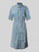 Knielange jurk met knoopsluiting, model 'Camilla'