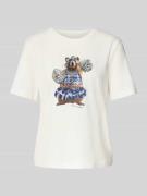 T-shirt met motiefprint en ronde hals