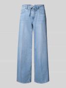 Wide fit jeans met strikceintuur, model 'MORGAN'