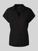 Regular fit poloshirt van een mix van viscose en linnen