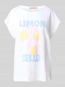 T-shirt met motiefprint en ronde hals