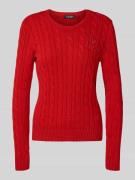 Gebreide pullover met kabelpatroon, model 'MONTIVA'