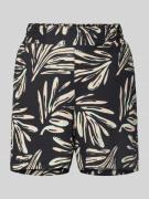 Korte relaxed fit broek met structuurmotief