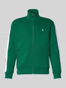 Sweatjack met ritszakken en labelstitching