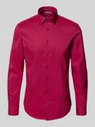 Slim fit zakelijk overhemd met kentkraag