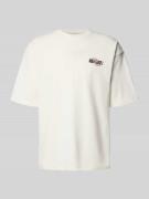 Oversized T-shirt met labelprint en ronde hals