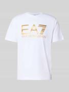 T-shirt met logo en ronde hals
