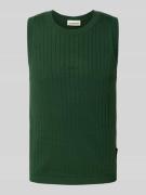 Gebreide spencer met labelstitching