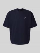 T-shirt met labelstitching en ronde hals