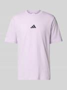 T-shirt met labelstitching en ronde hals